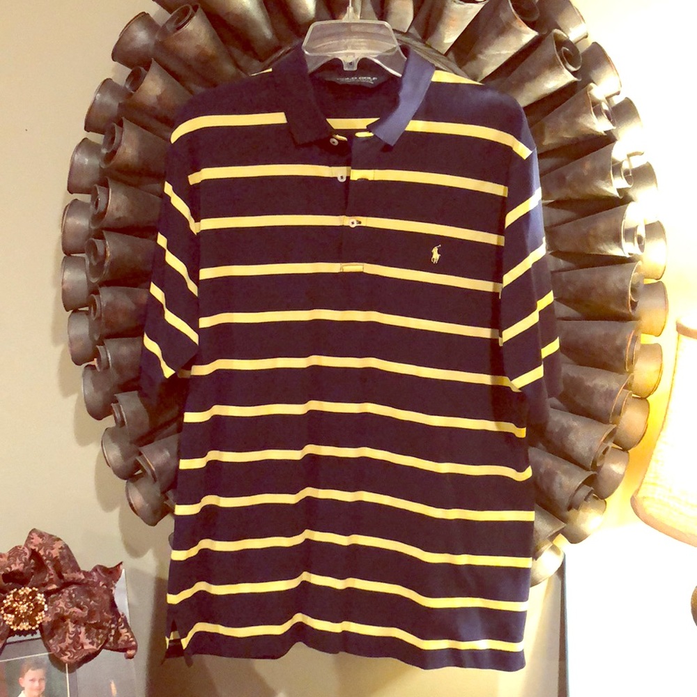 Polo Ralph Lauren shirt, navy & yellow
